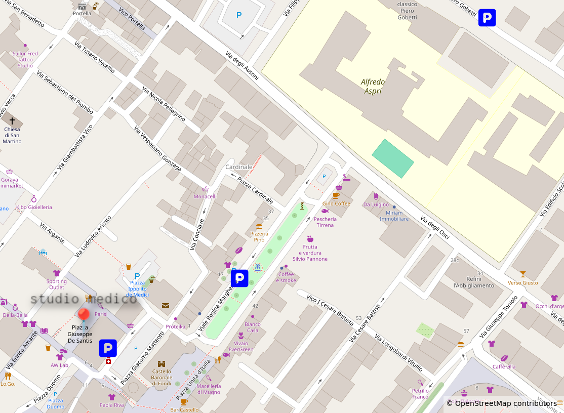Mappa per raggiungere lo studio